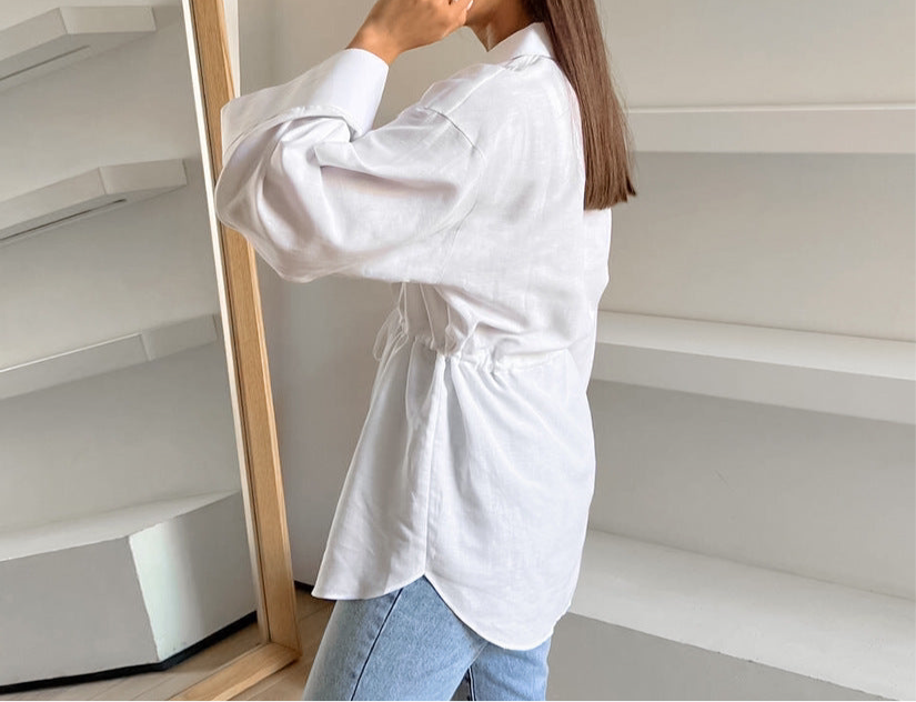 Linen Loose Lapels Shirt