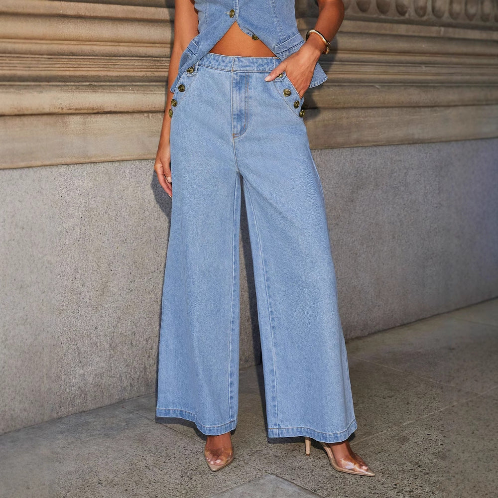 Denim Vest Set