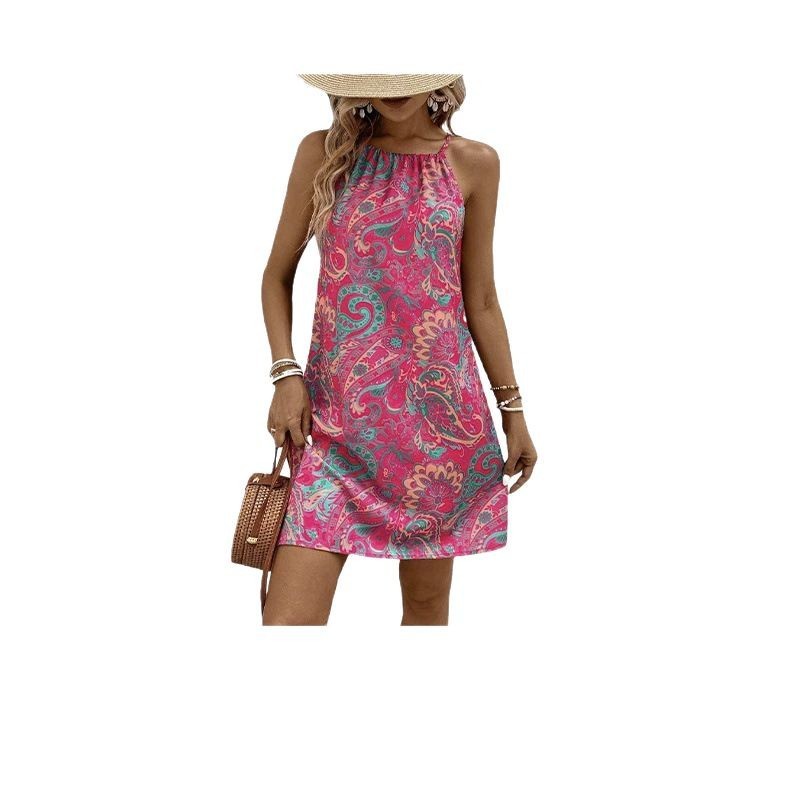Sleeveless Printed Sexy Dress