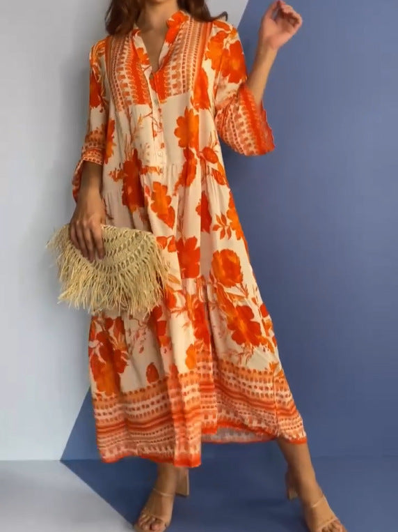 Fashion Women's Prismatic Pattern Dress