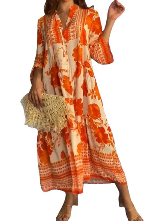 Fashion Women's Prismatic Pattern Dress