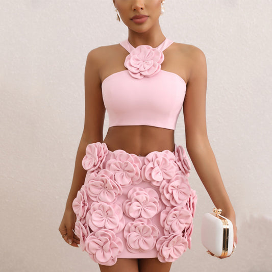 Flower Skirt Suit