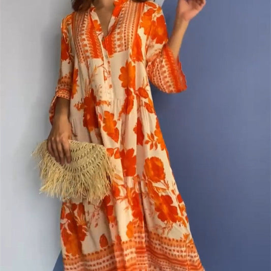 Fashion Women's Prismatic Pattern Dress